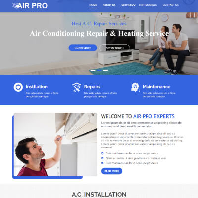 hvac web design