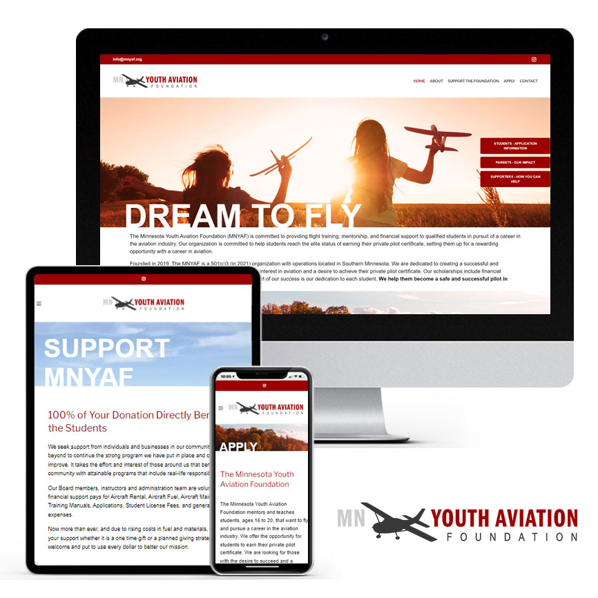 aviation web design
