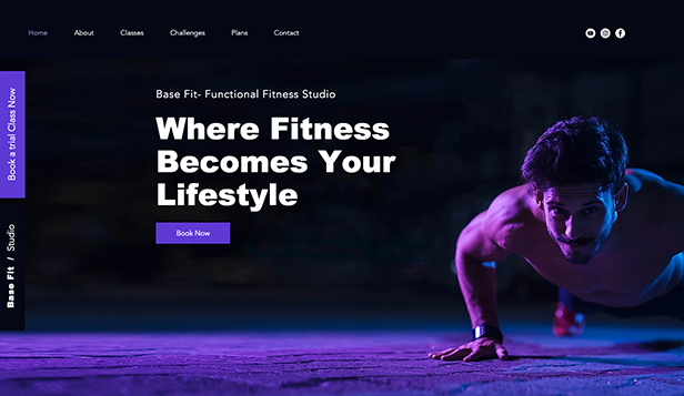 fitness website design