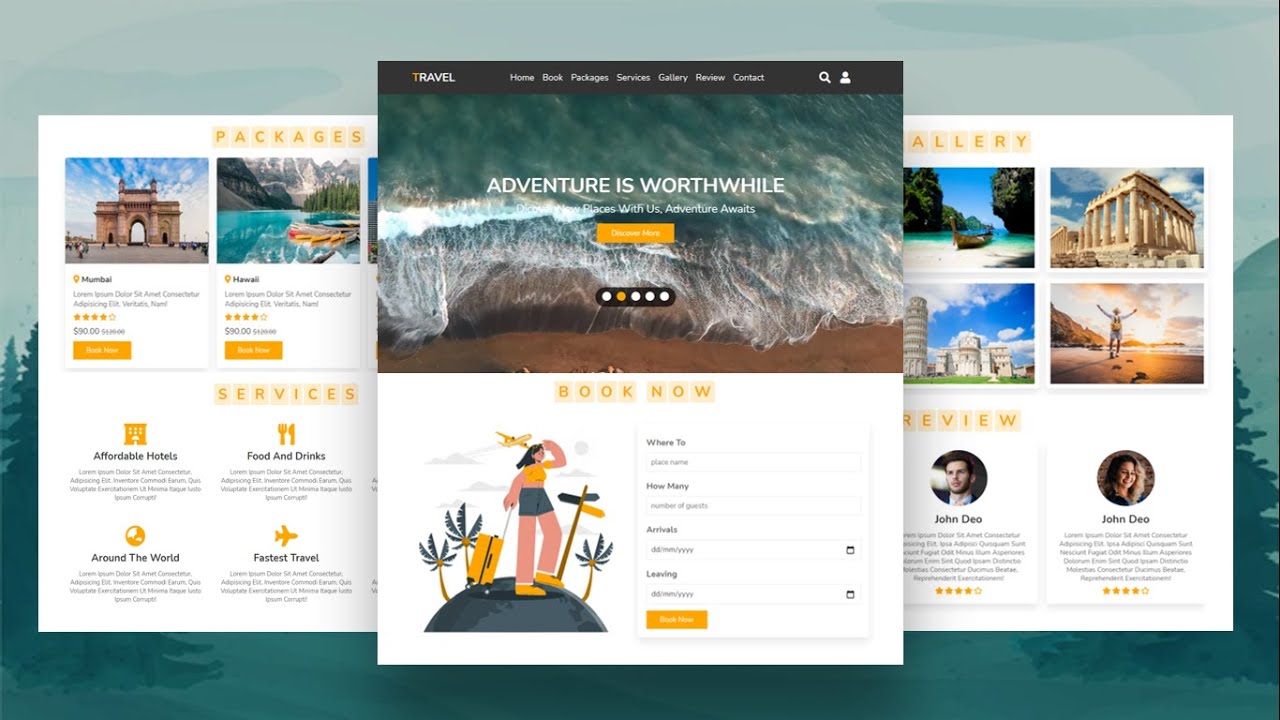 travel web design
