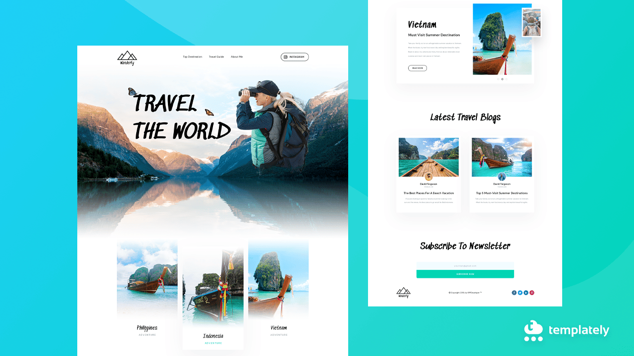 travel website design