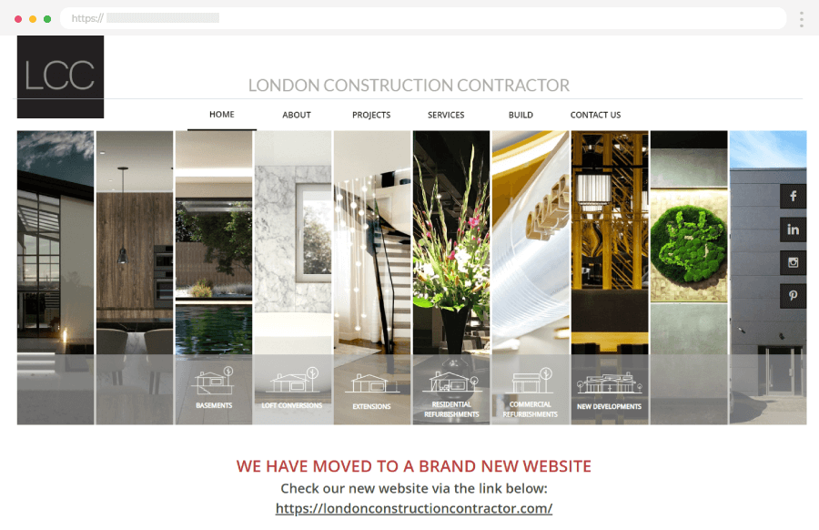 construction website design