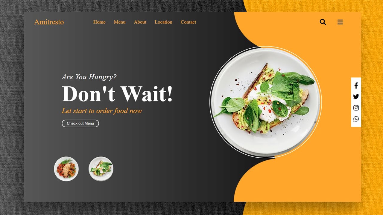 restaurant web design