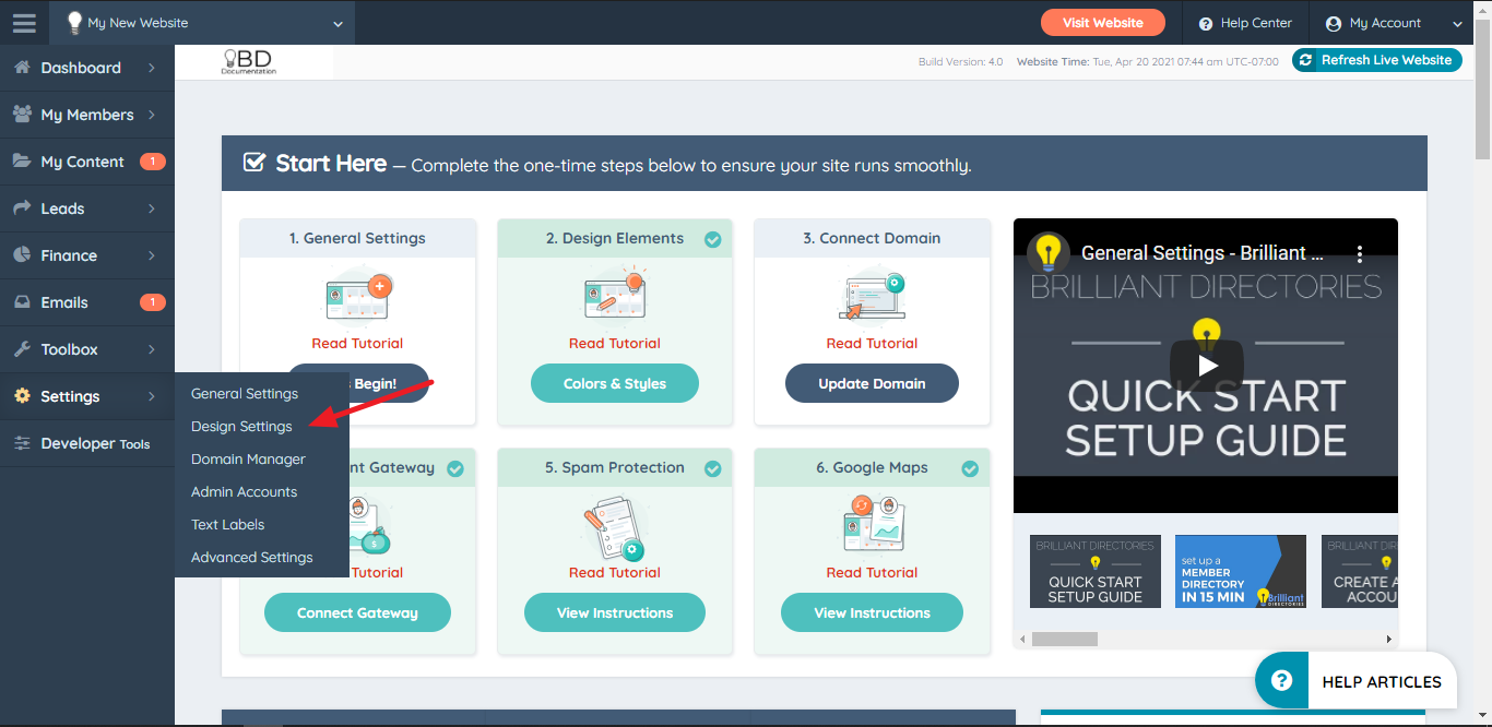 website search design