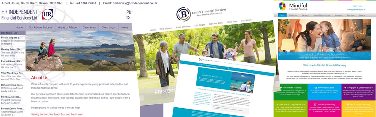 financial website design