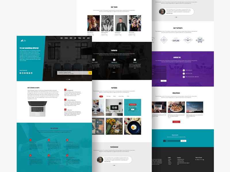 one page web design