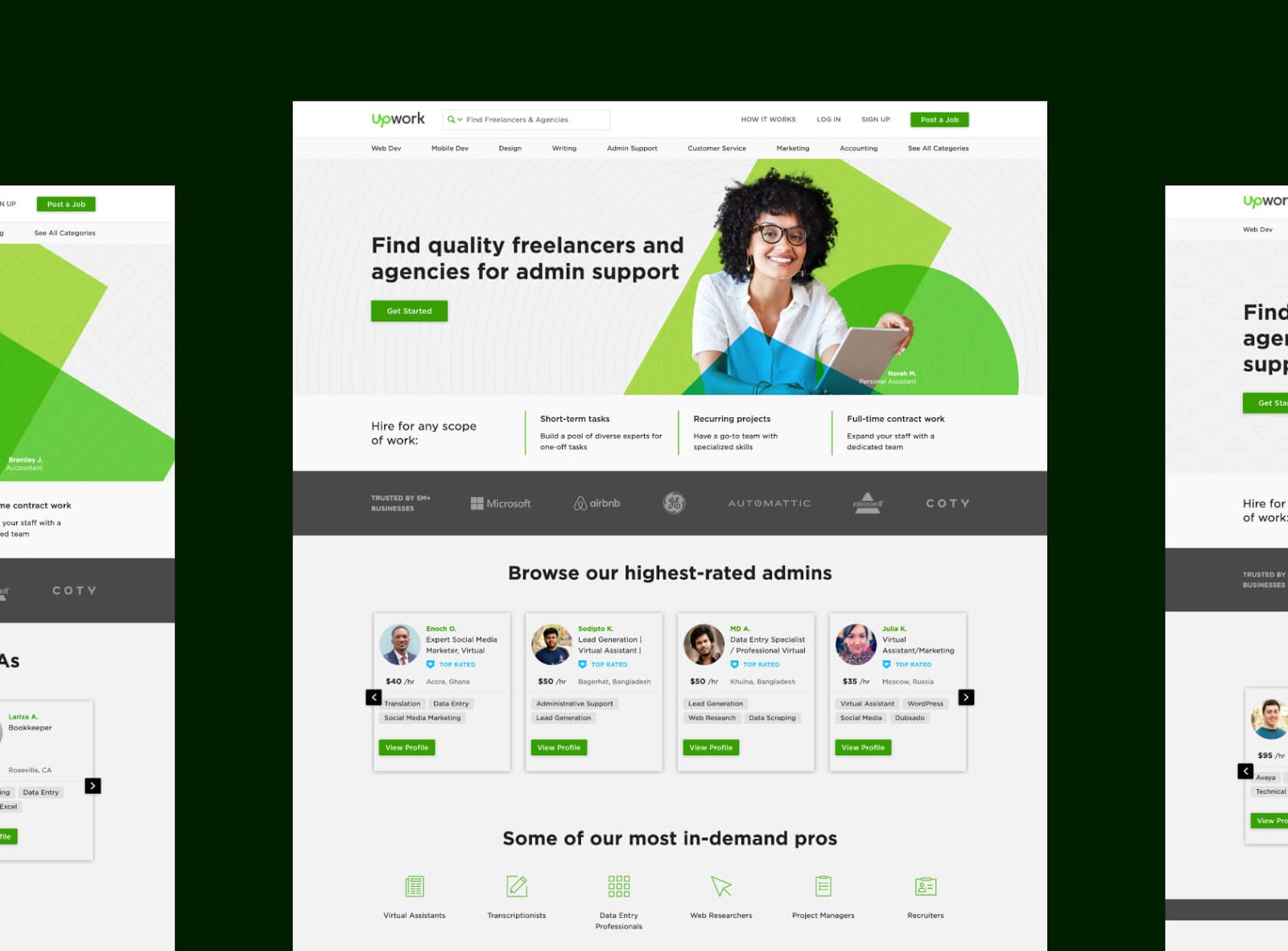 upwork website design