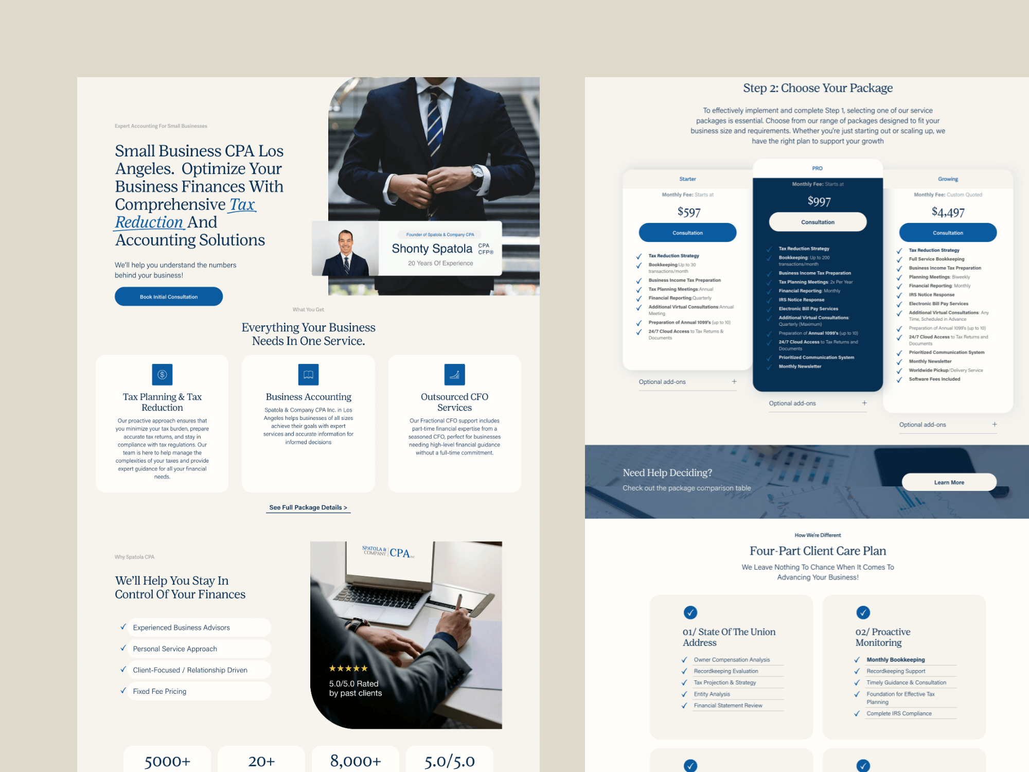accounting website design