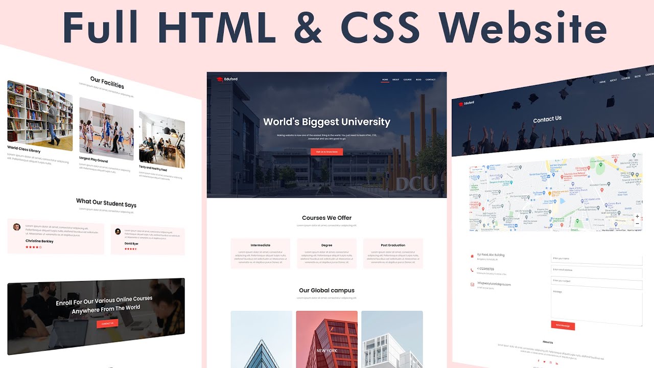 html web page design projects
