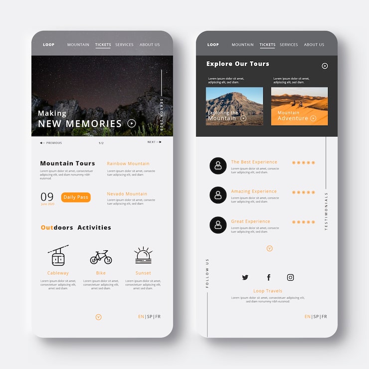 web and mobile design