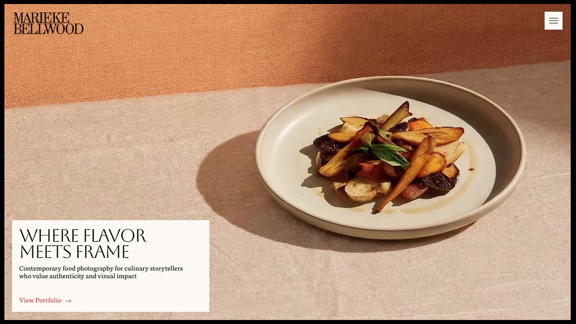food website design