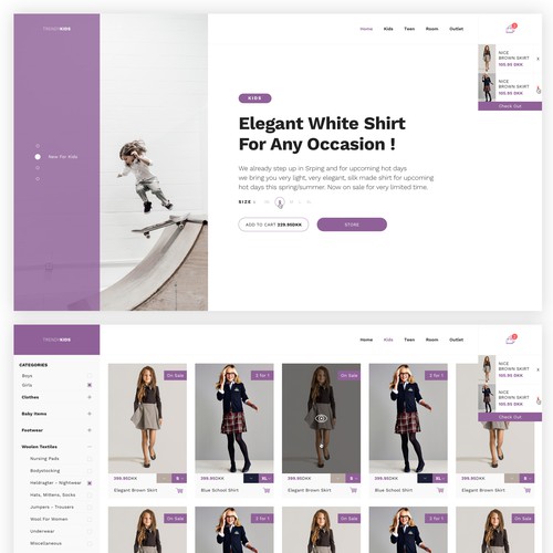 online shopping website design