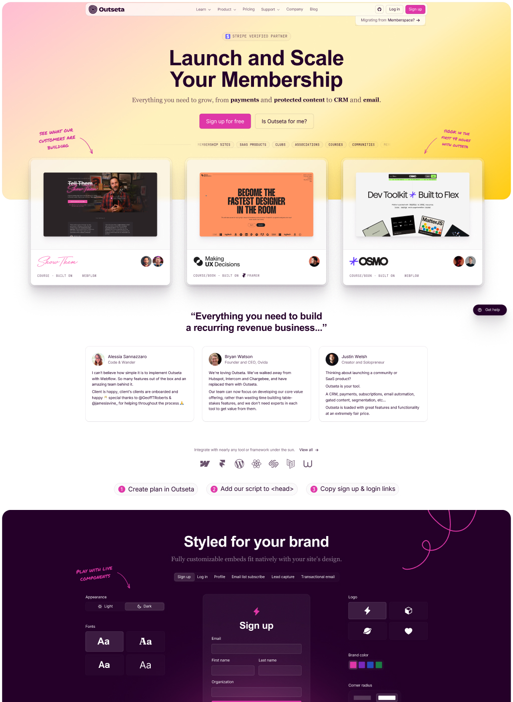 web homepage design